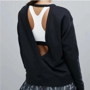 Nike Dri-Fit Versa Open Back Long Sleeve Black Sweatshirt Medium 839926-010